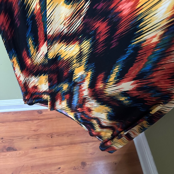 JPR Maxi Dress Sleeveless Abstract Boho Plus Size 2X Rainbow Multicolor Hipster - Picture 5 of 8